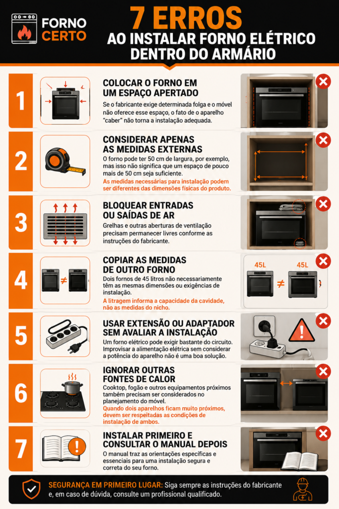 7 ERROS AO INSTALAR O FORNO NO ARMÁRIO