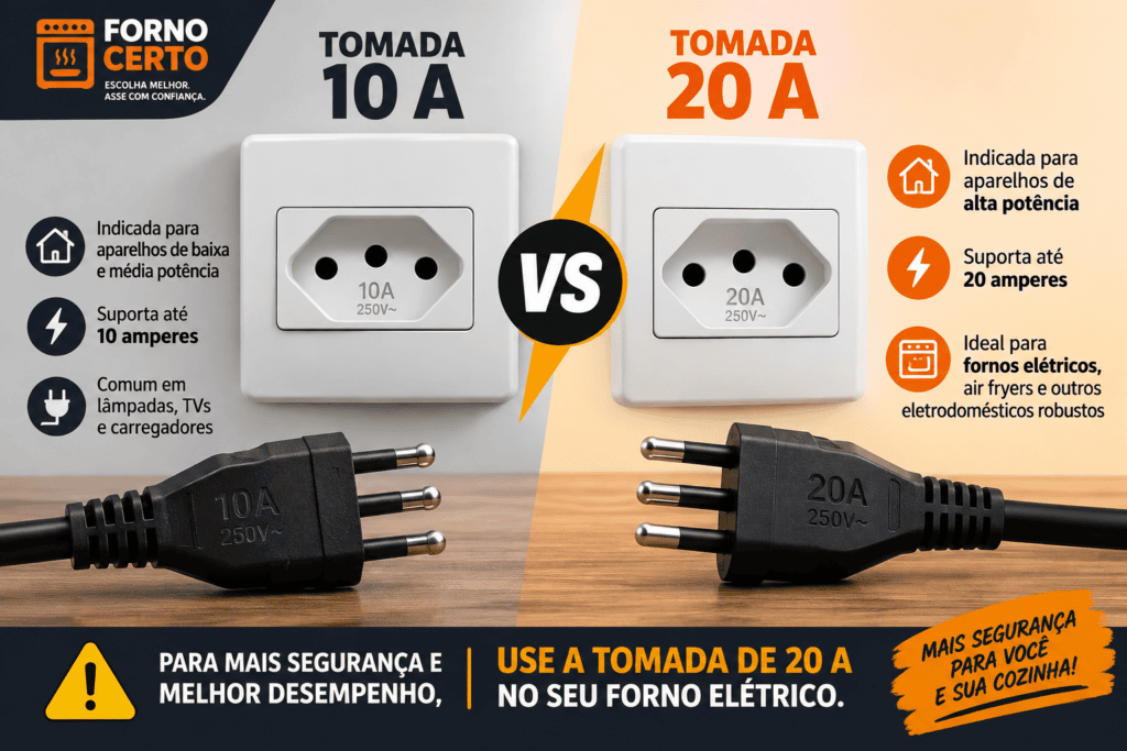 Tabela Com Comparação Tomada 10 A com 20A