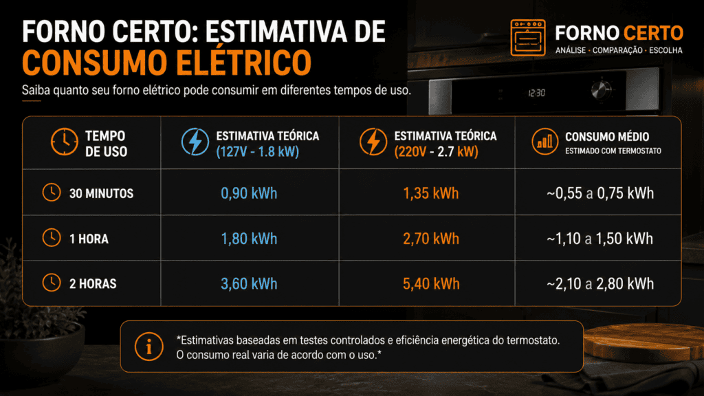 Estimativa de Consumo do Forno Elétrico Electrolux OE8EL