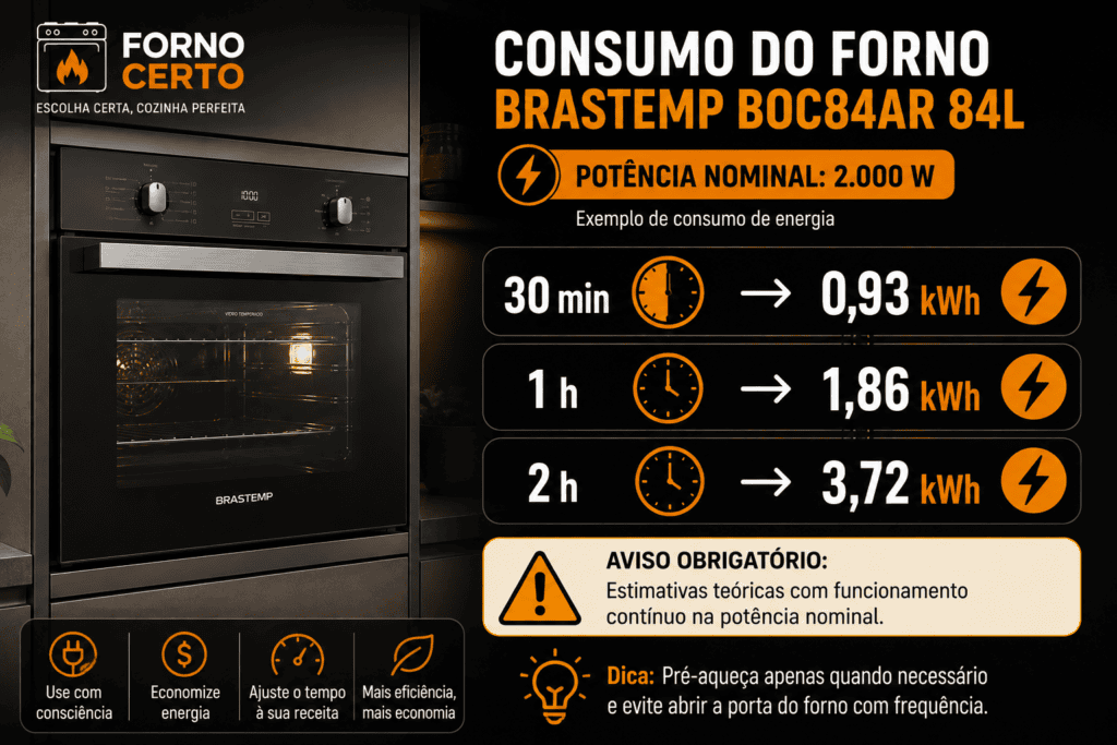 Consumo teórico máximo do  BOC84AR 