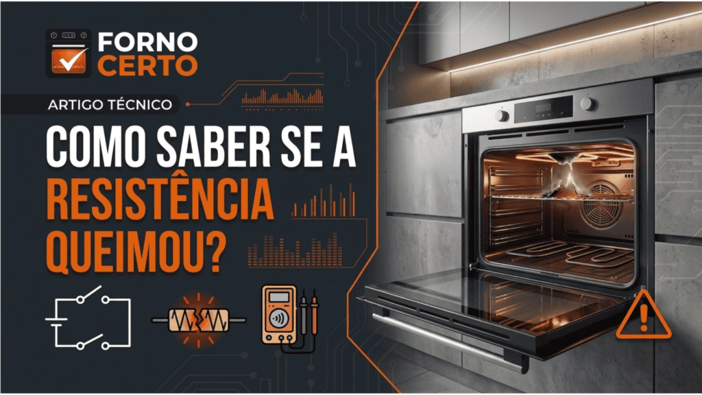 Forno elétrico com resistência superior e inferior visíveis