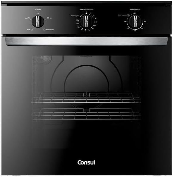 Forno Elétrico de Embutir Consul Multifuncional 84L Preto COB84BE