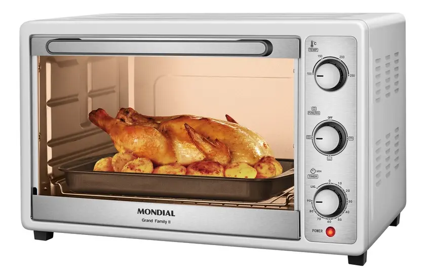 Forno Elétrico 52L Grand Family II, Mondial, Branco/Inox, 1800W