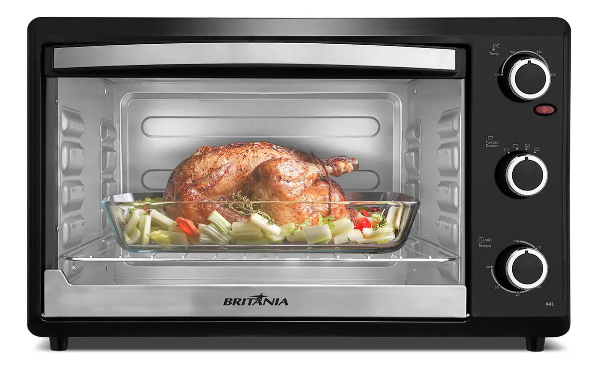 Forno Elétrico Britânia 44L Preto Dupla Resistência 1500W