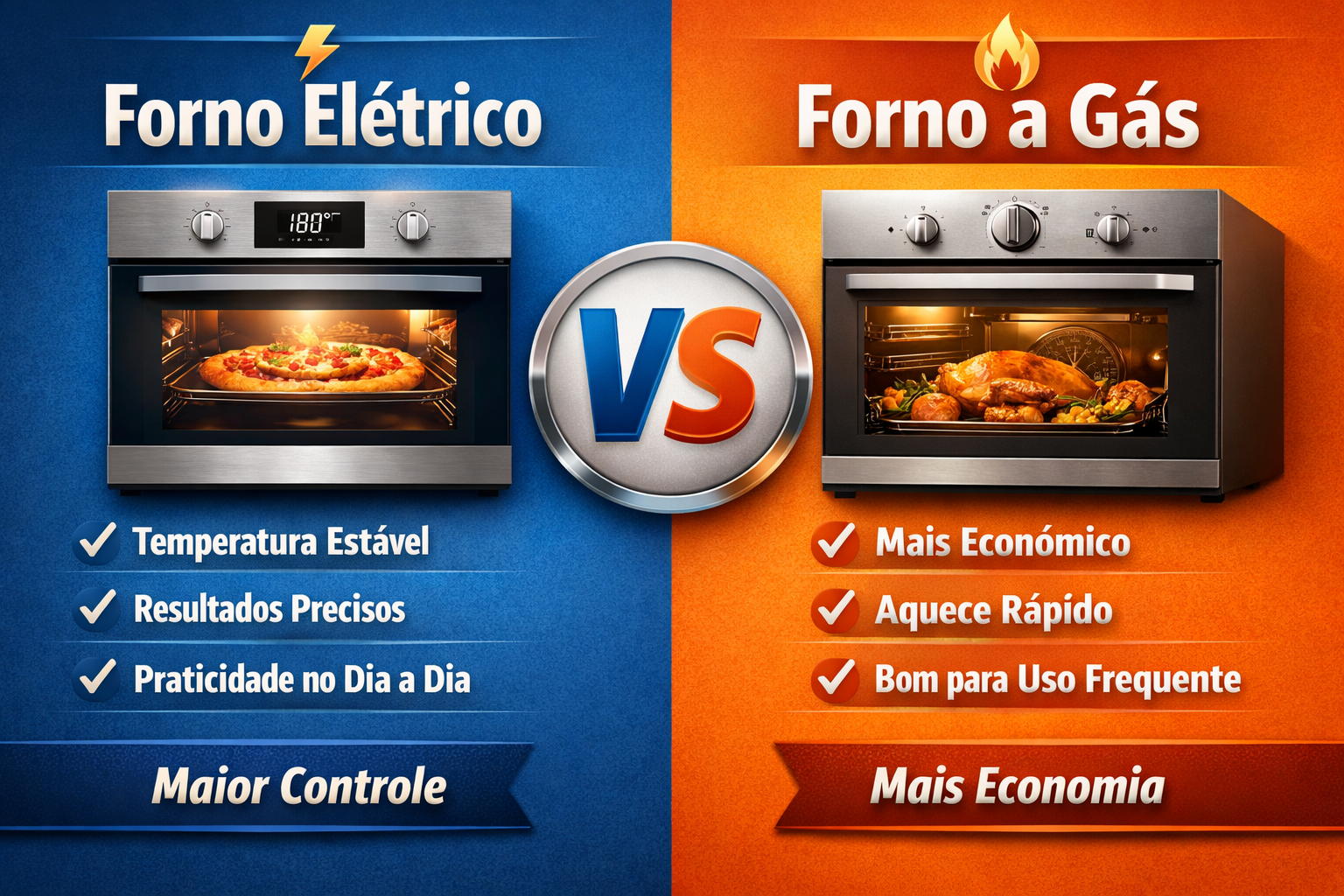 Forno Elétrico ou a Gás