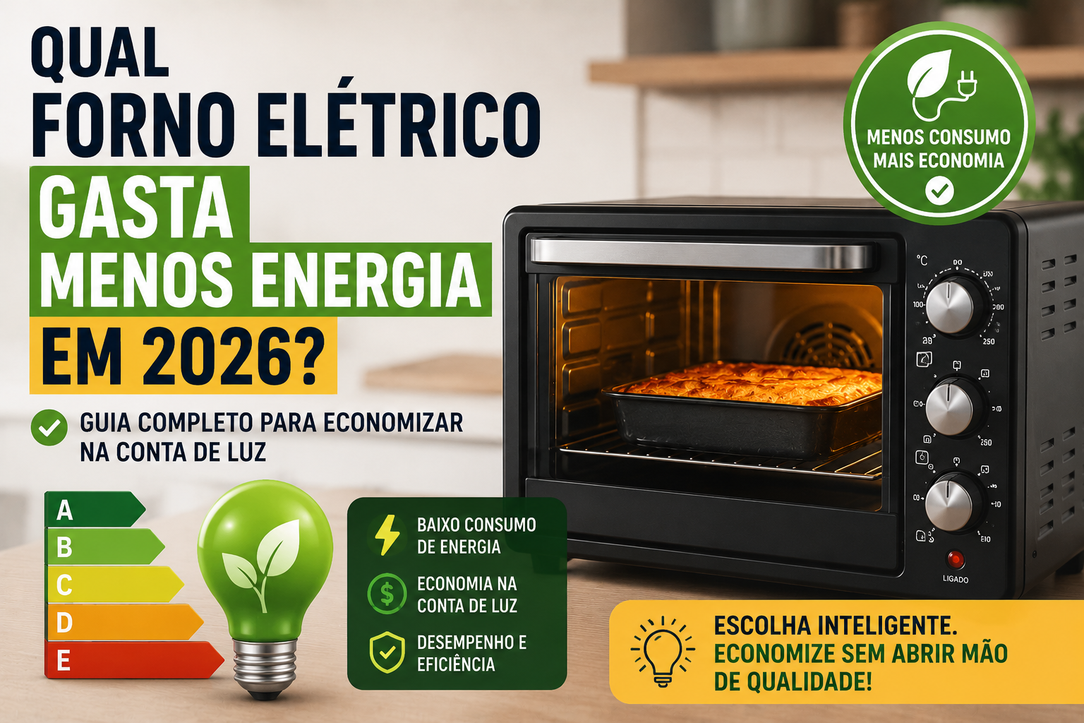 Qual Forno Elétrico Gasta Menos Energia em 2026?