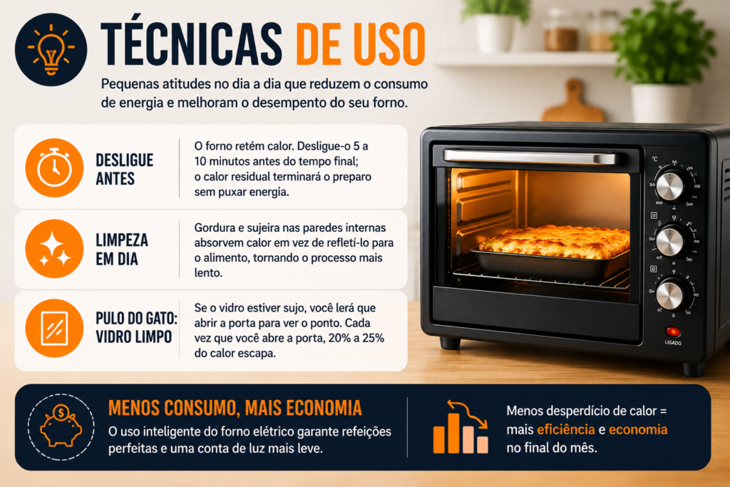 Técnicas de uso do forno elétrico para economizar energia