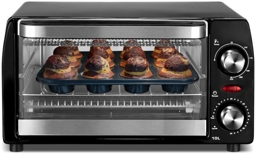 Forno Elétrico Britânia 10L Preto 2 Resistências 1050W