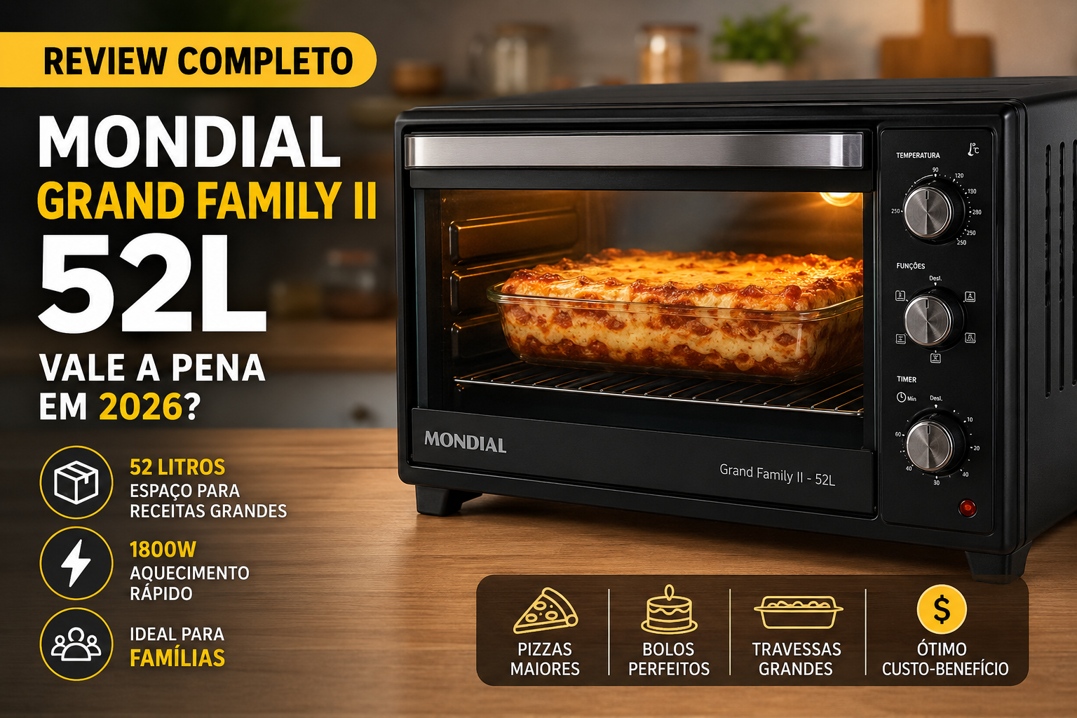 Forno Elétrico Mondial Grand Family II 52L