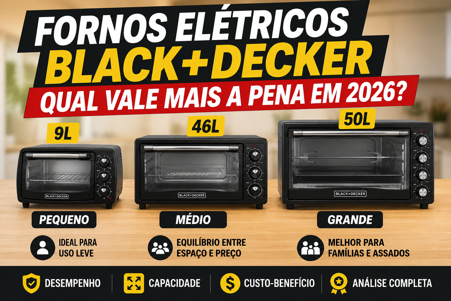 Forno elétrico Black+Decker vale a pena em 2026