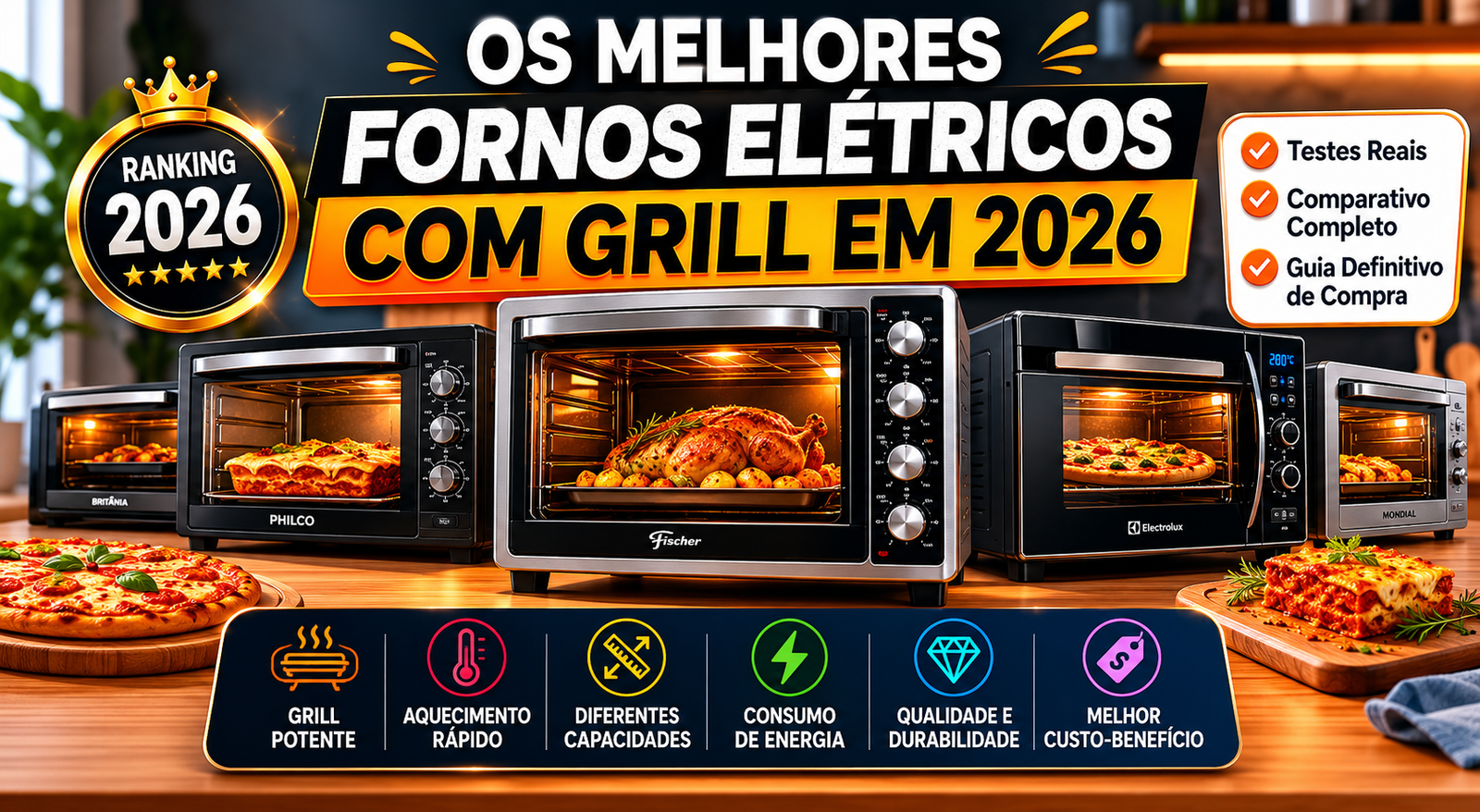 Os Melhores Fornos Elétricos com Grill em 2026