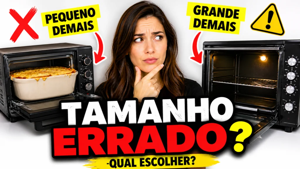 forno elétrico pequeno ou grande