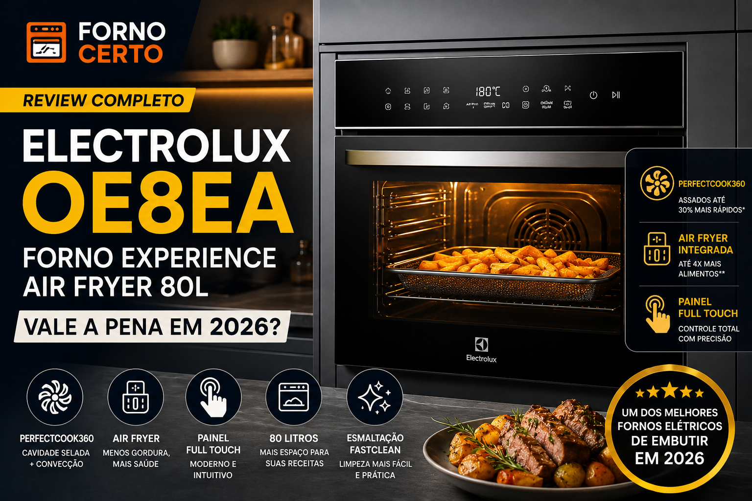 Forno Electrolux Experience Air Fryer 80L
