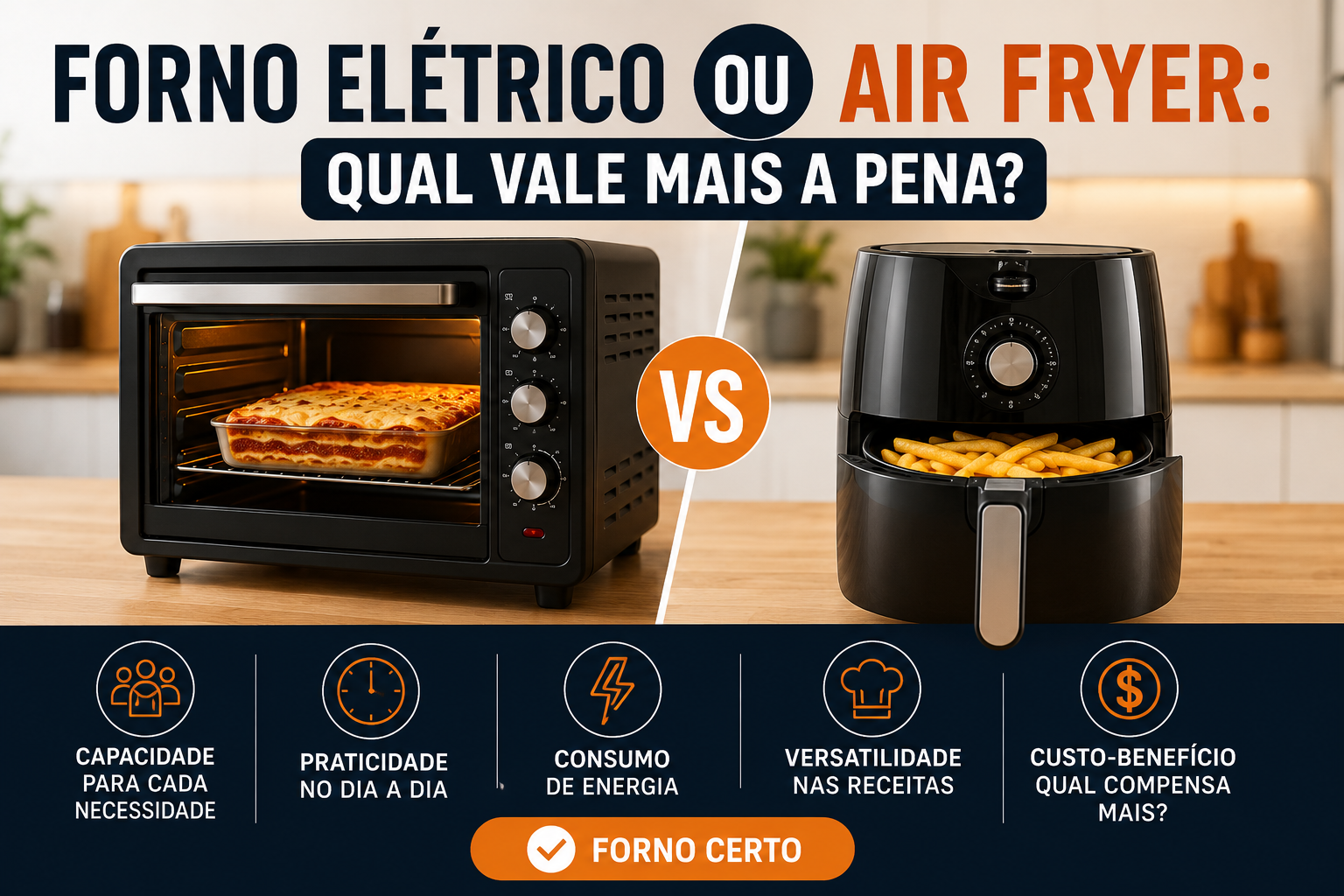 Forno Elétrico ou Air Fryer