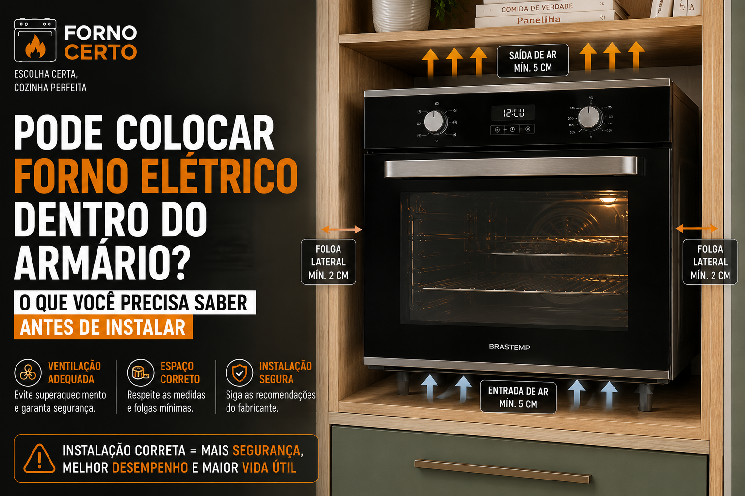 Pode Colocar Forno Elétrico Dentro do Armário: O Que Você Precisa Saber Antes de Instalar