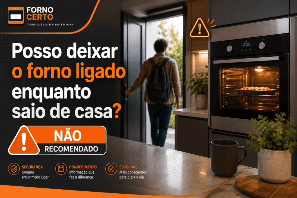 Afinal, o Forno Elétrico Pode Ficar Ligado por Horas enquanto sai de casa? Isso não é recomendado.