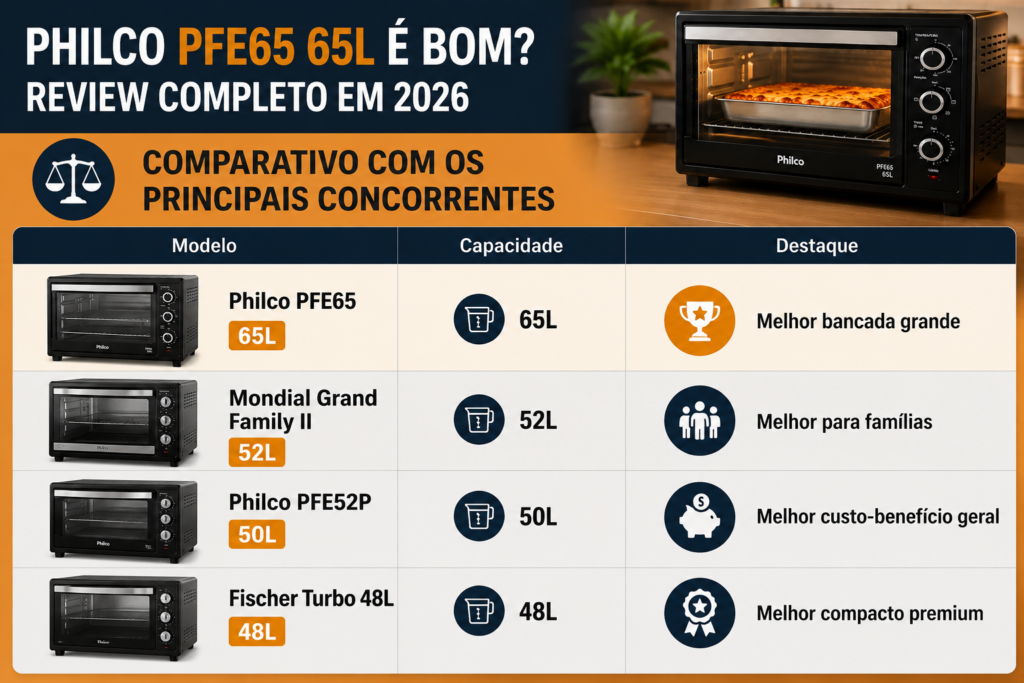 Forno Elétrico Philco PFE65 65L: Comparativo com os Principais Concorrentes