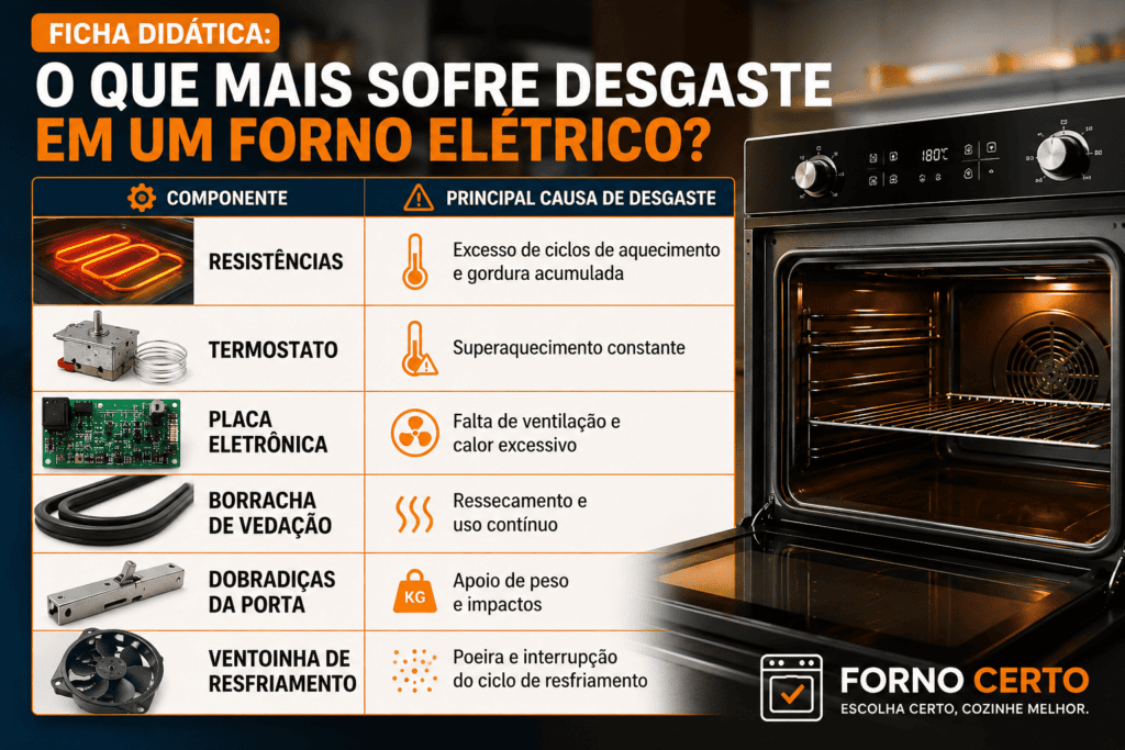 Ficha Didática: O que mais sofre desgaste em um forno elétrico? Erros Que Diminuem a Vida Útil do Forno Elétrico.