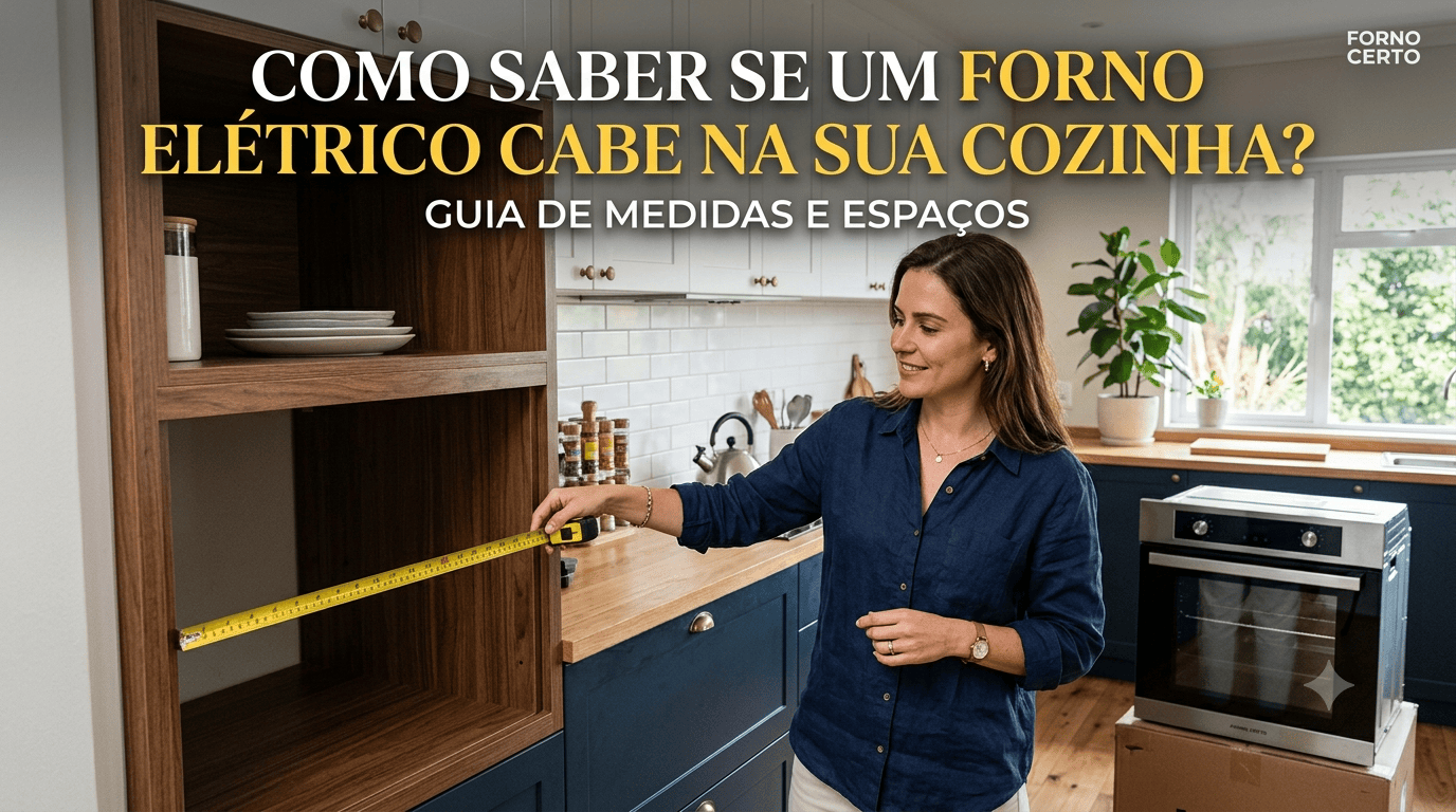 Descubra como saber se um forno elétrico cabe na cozinha. Aprenda a medir largura, altura, profundidade, nicho e espaço de instalação antes de comprar.